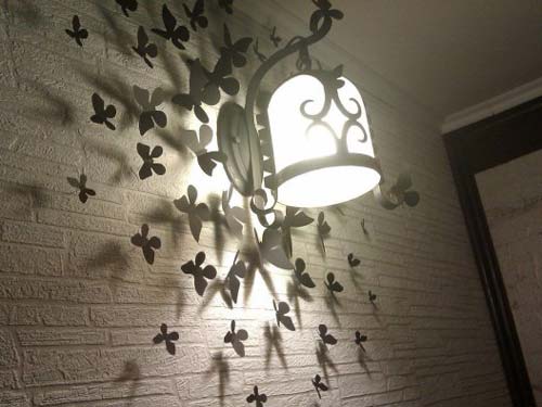 Декор стен своими руками с помощью бабочек: трафареты, материалы, способы к ...