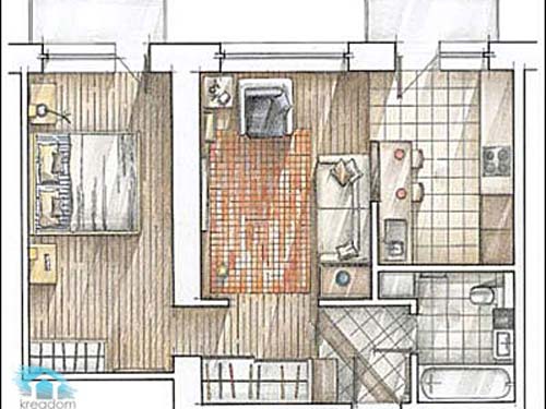 Дизайн квартиры хрущевки: смелые решения